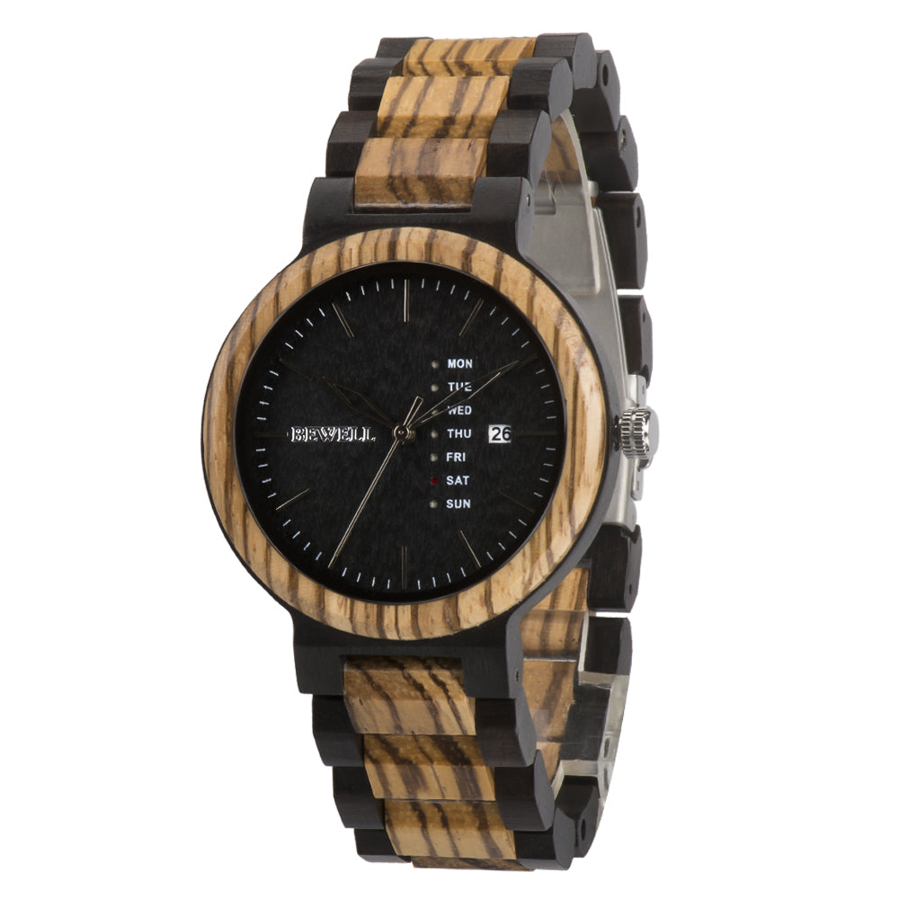 Minimalist Dual-Calendar Colorful Wooden Watch