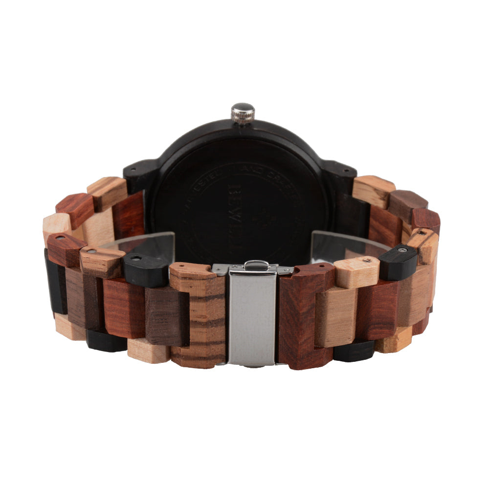 Minimalist Dual-Calendar Colorful Wooden Watch