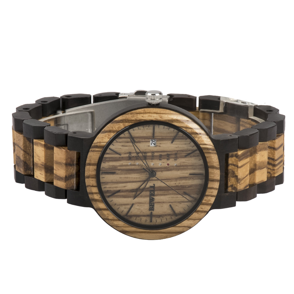 Minimalist Dual-Calendar Colorful Wooden Watch