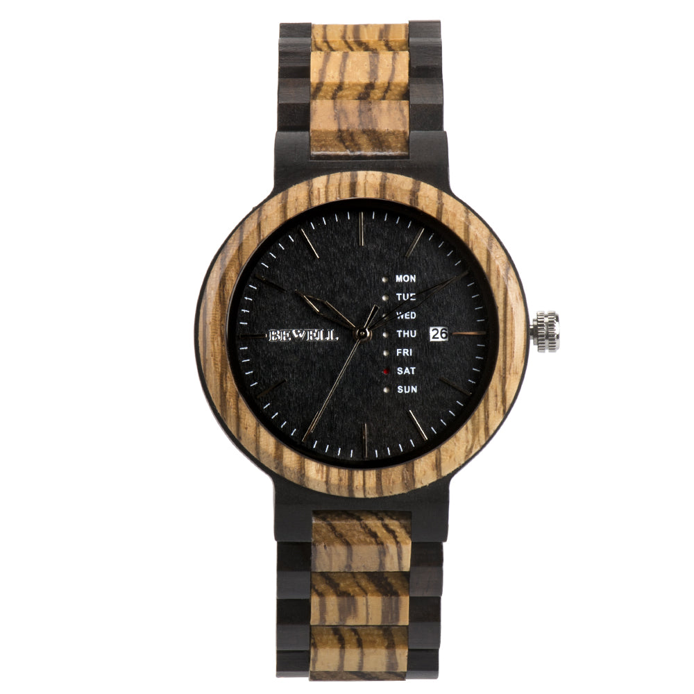Minimalist Dual-Calendar Colorful Wooden Watch