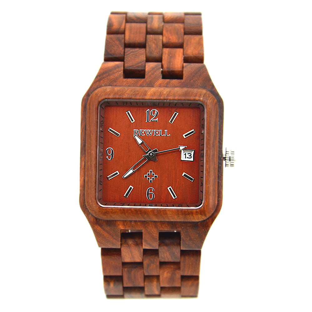 Square Solid Wood Watch