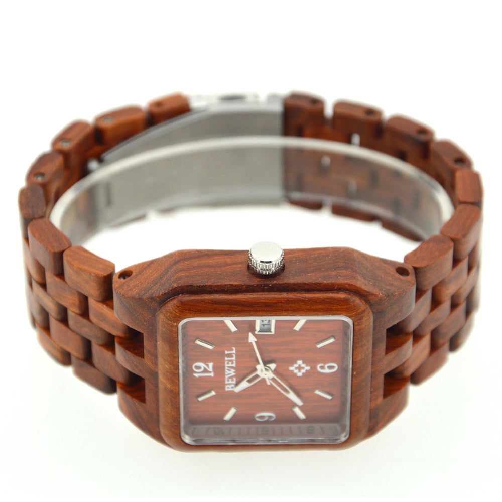Square Solid Wood Watch