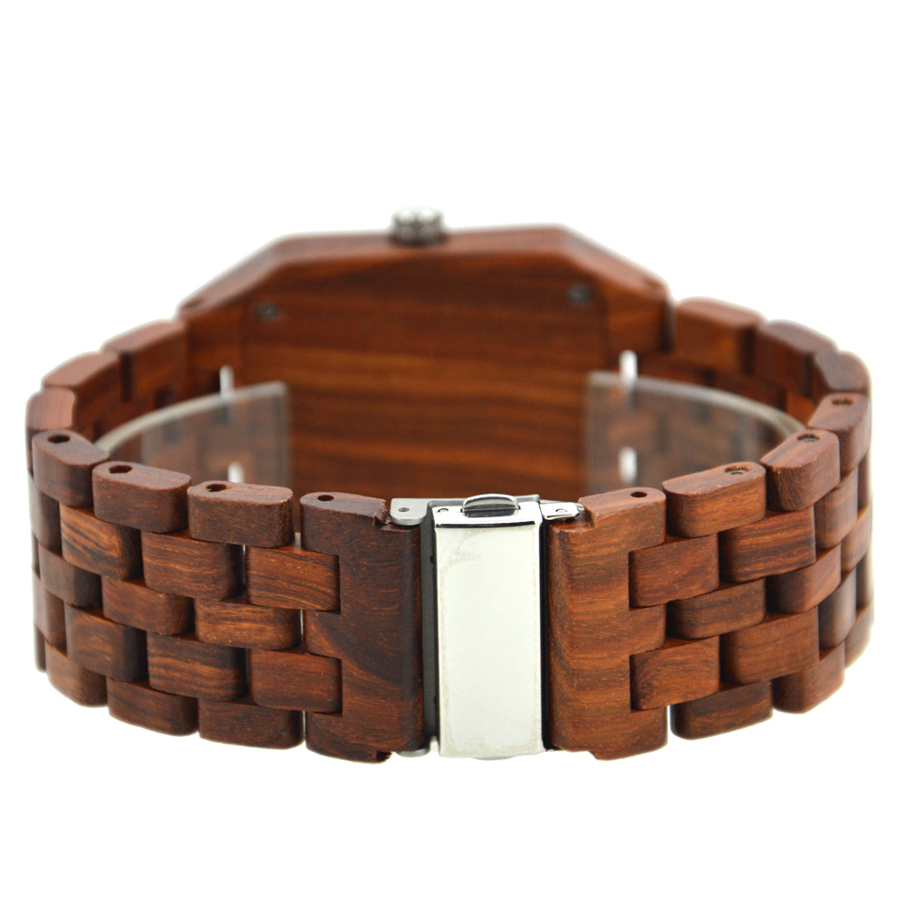 Square Solid Wood Watch
