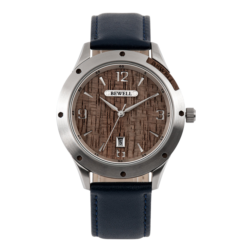 Stylish Wood and Stainless Steel Watch