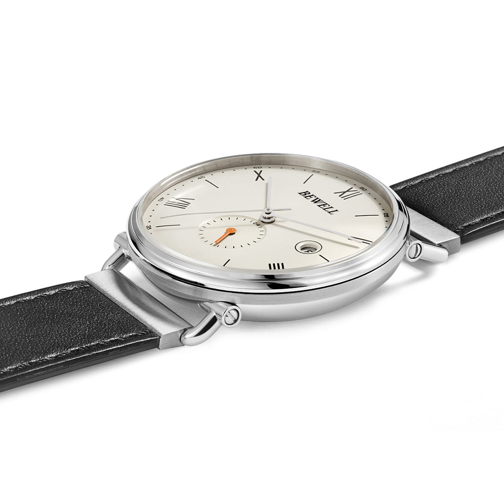 Minimalist Beige Stainless Steel Watch