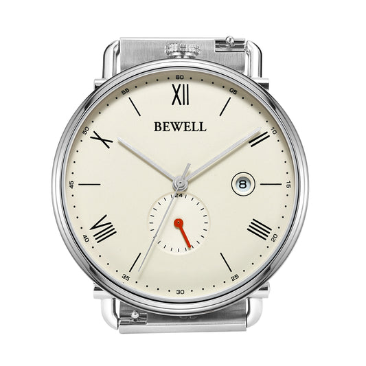 Minimalist Beige Stainless Steel Watch