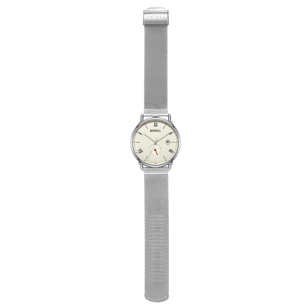 Minimalist Beige Stainless Steel Watch
