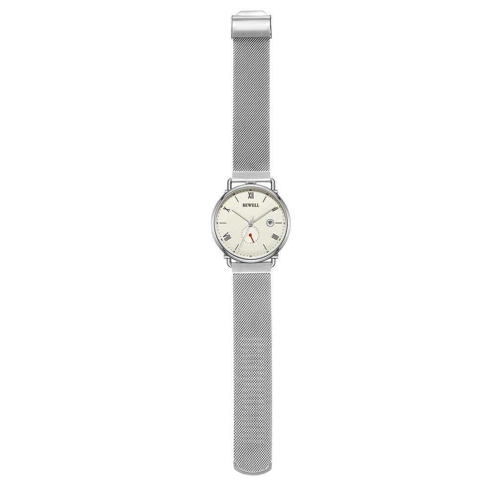 Minimalist Beige Stainless Steel Watch