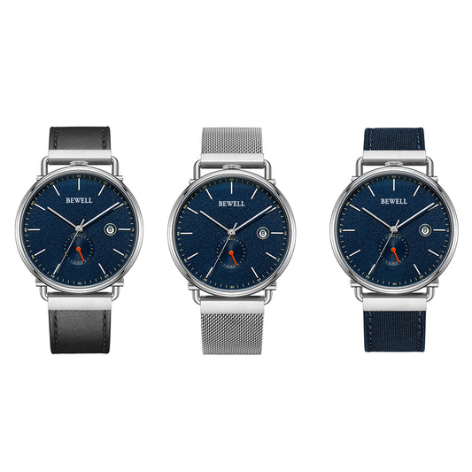 Blue Mechanical Bauhaus-Inspired Watch