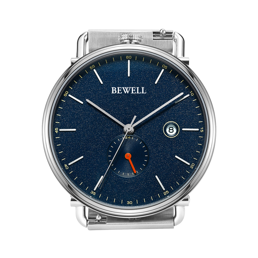 Blue Mechanical Bauhaus-Inspired Watch