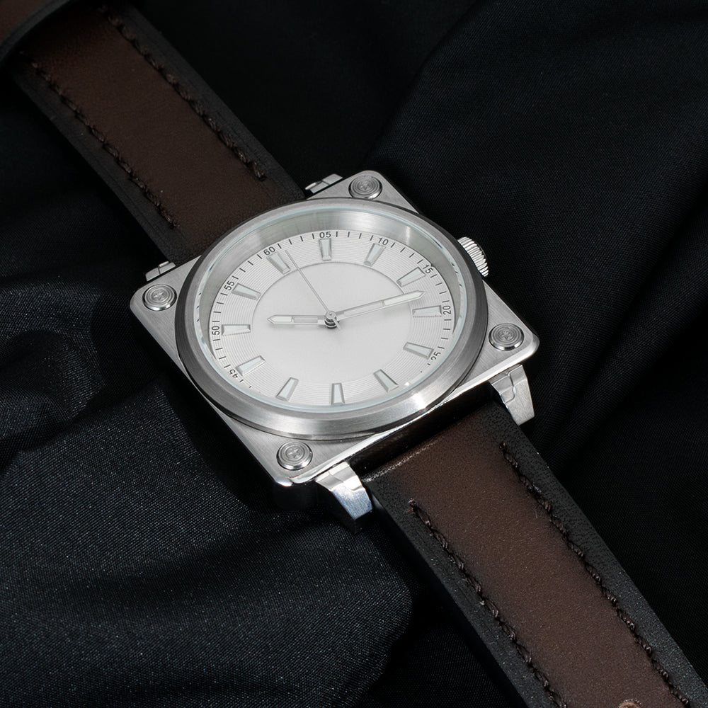 Square Minimalist Quartz Stainless Steel Watch