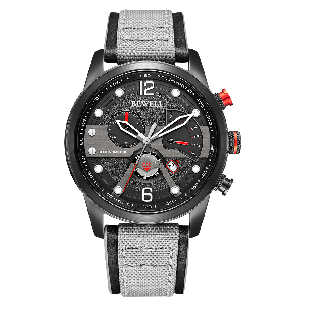Multifunction Quartz Watch with Stainless Steel Case