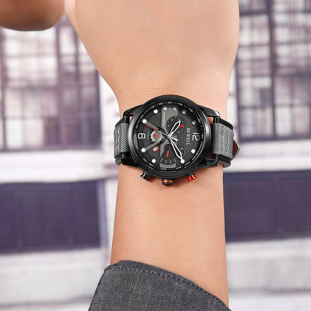 Multifunction Quartz Watch with Stainless Steel Case