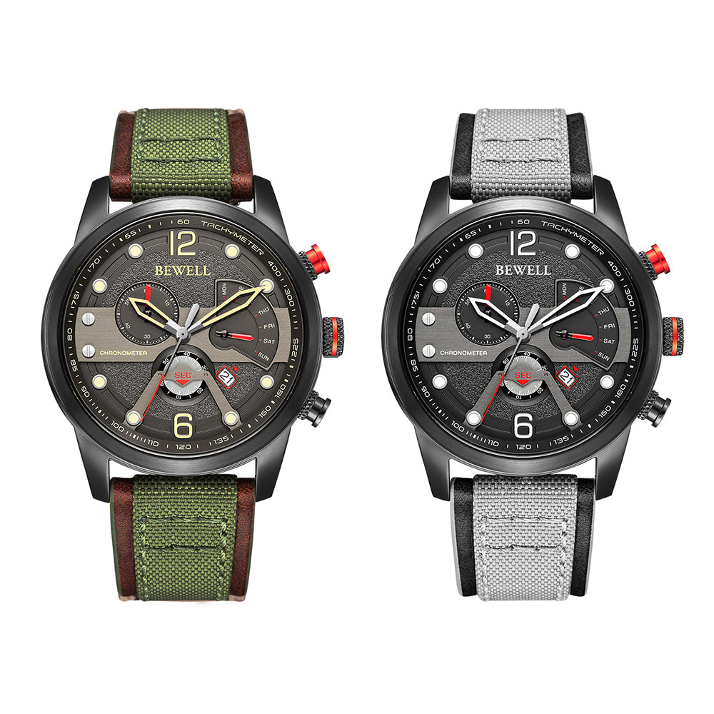 Multifunction Quartz Watch with Stainless Steel Case