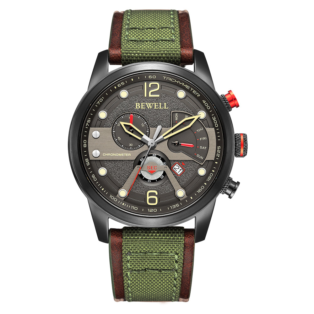 Multifunction Quartz Watch with Stainless Steel Case