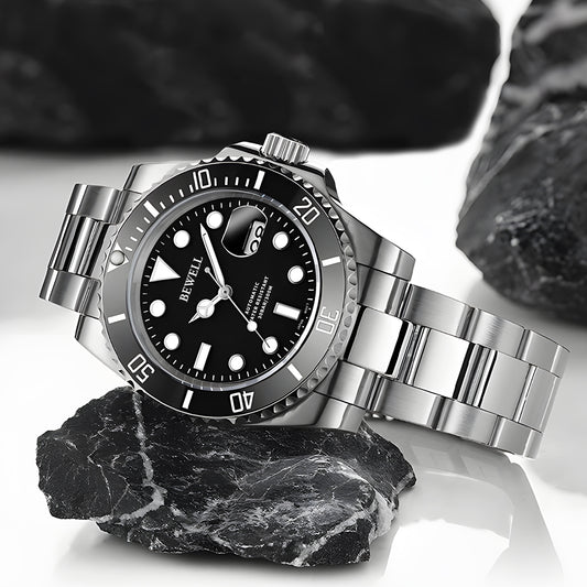 Clamshell Case Rotating Bezel Stainless Steel Dive Watch