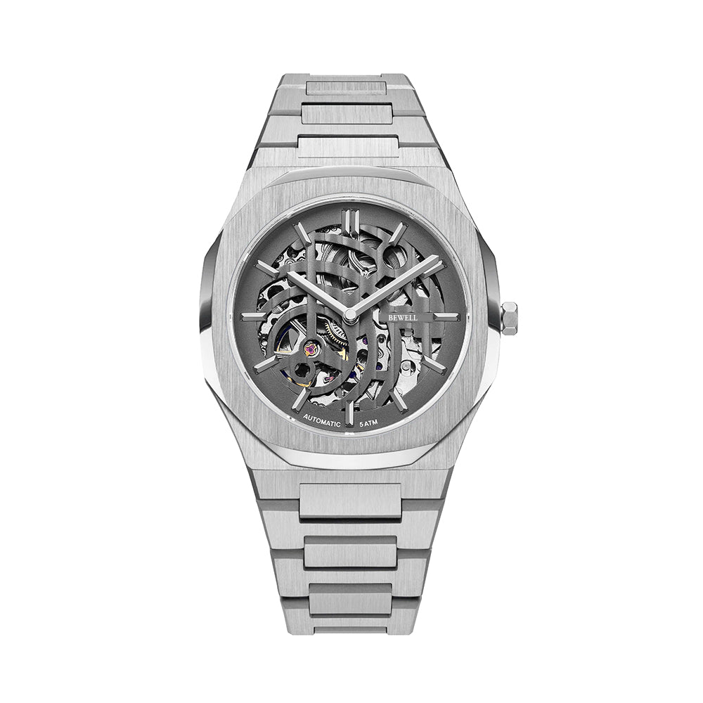 Skeleton Dial and 316L Stainless Steel Case Mechanical Watch