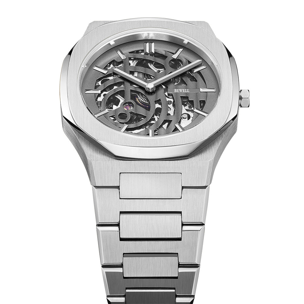 Skeleton Dial and 316L Stainless Steel Case Mechanical Watch