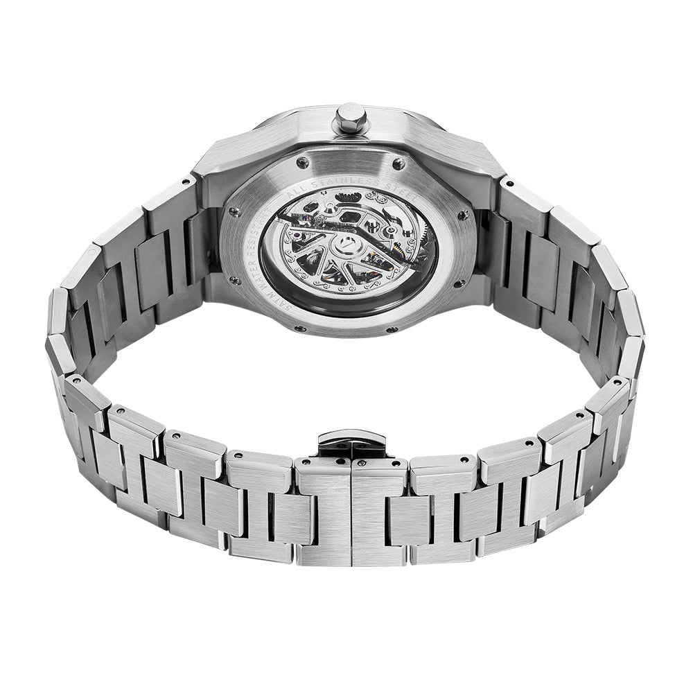 Skeleton Dial and 316L Stainless Steel Case Mechanical Watch