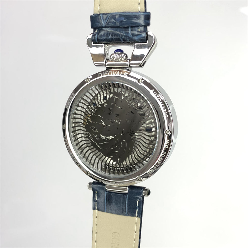 Moon Phase Mechanical Watch with Skeleton Dial
