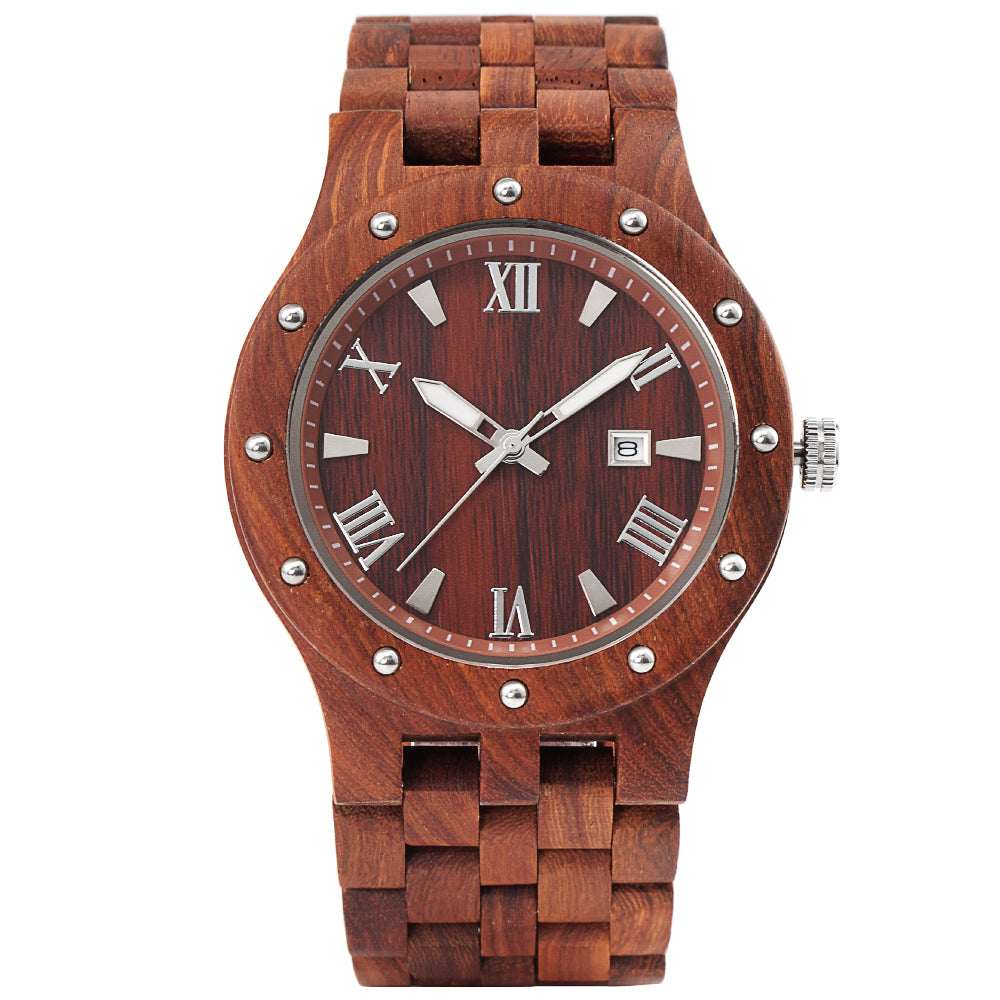 Riveted Multi-Function Wooden Watch