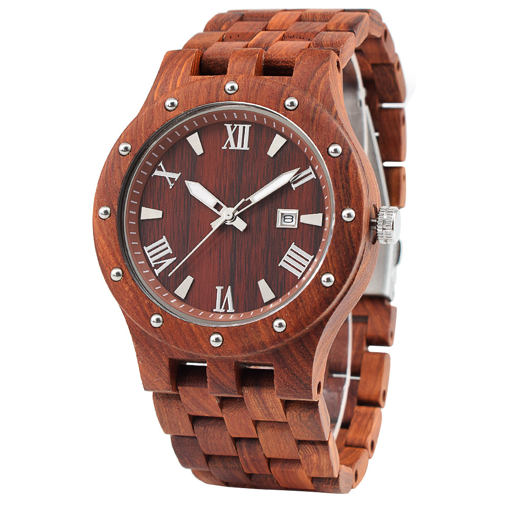 Riveted Multi-Function Wooden Watch