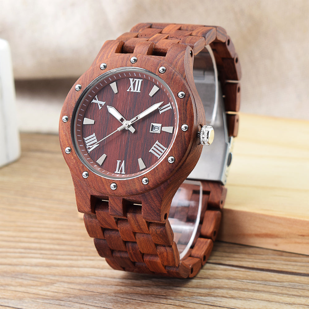 Riveted Multi-Function Wooden Watch