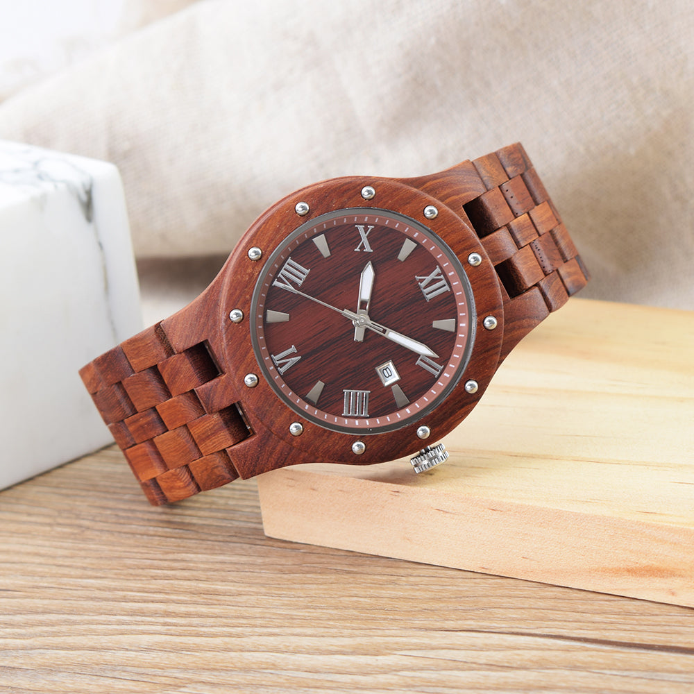 Riveted Multi-Function Wooden Watch