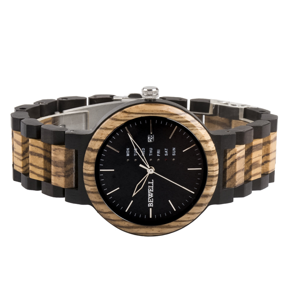 Minimalist Dual-Calendar Colorful Wooden Watch