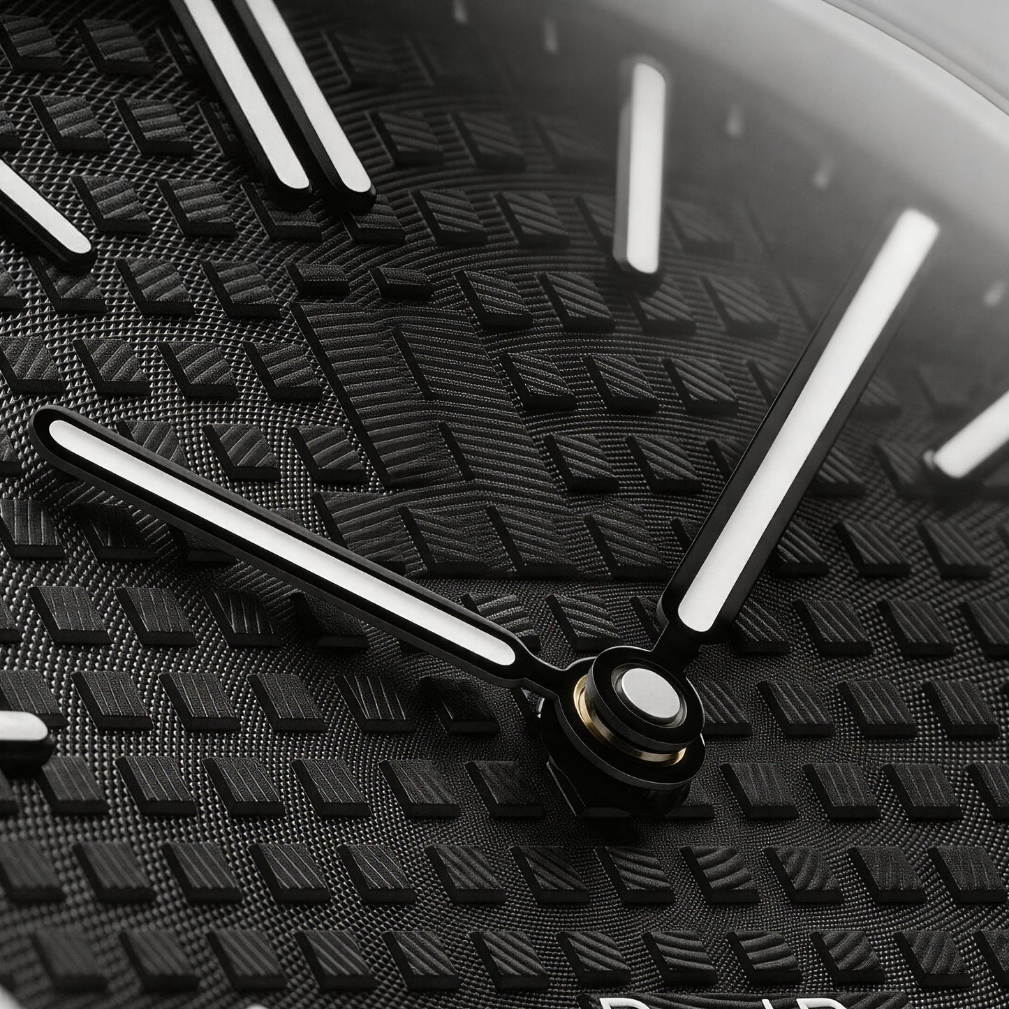 Pocket Watch with Waffle Texture Dial