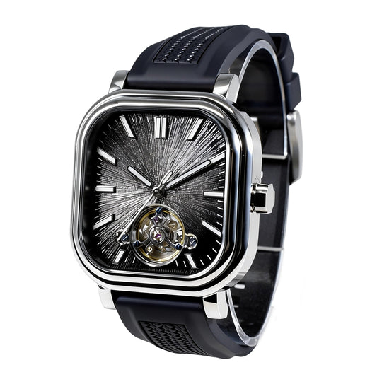 316L Stainless Steel Square Meteorite Dial Automatic Men’s Watch
