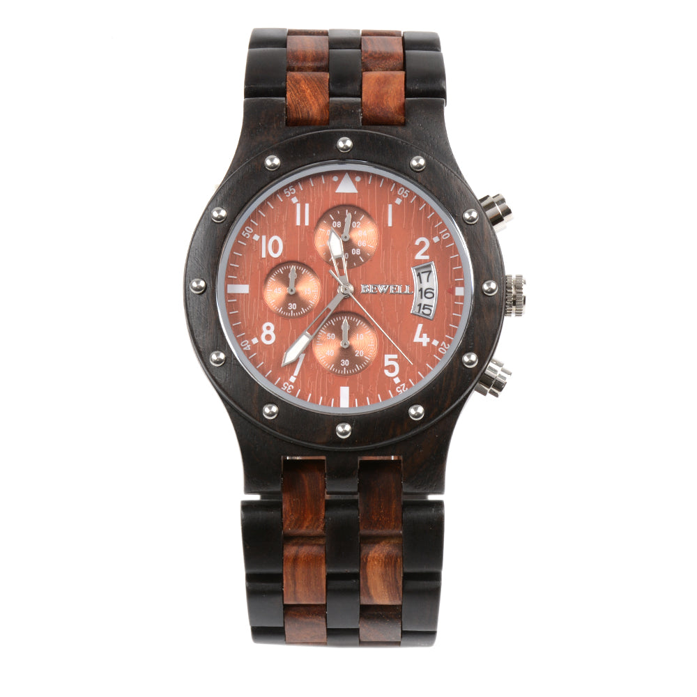 Riveted Multi-Function Wooden Watch