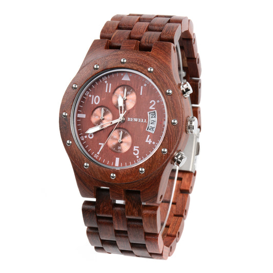 Riveted Multi-Function Wooden Watch