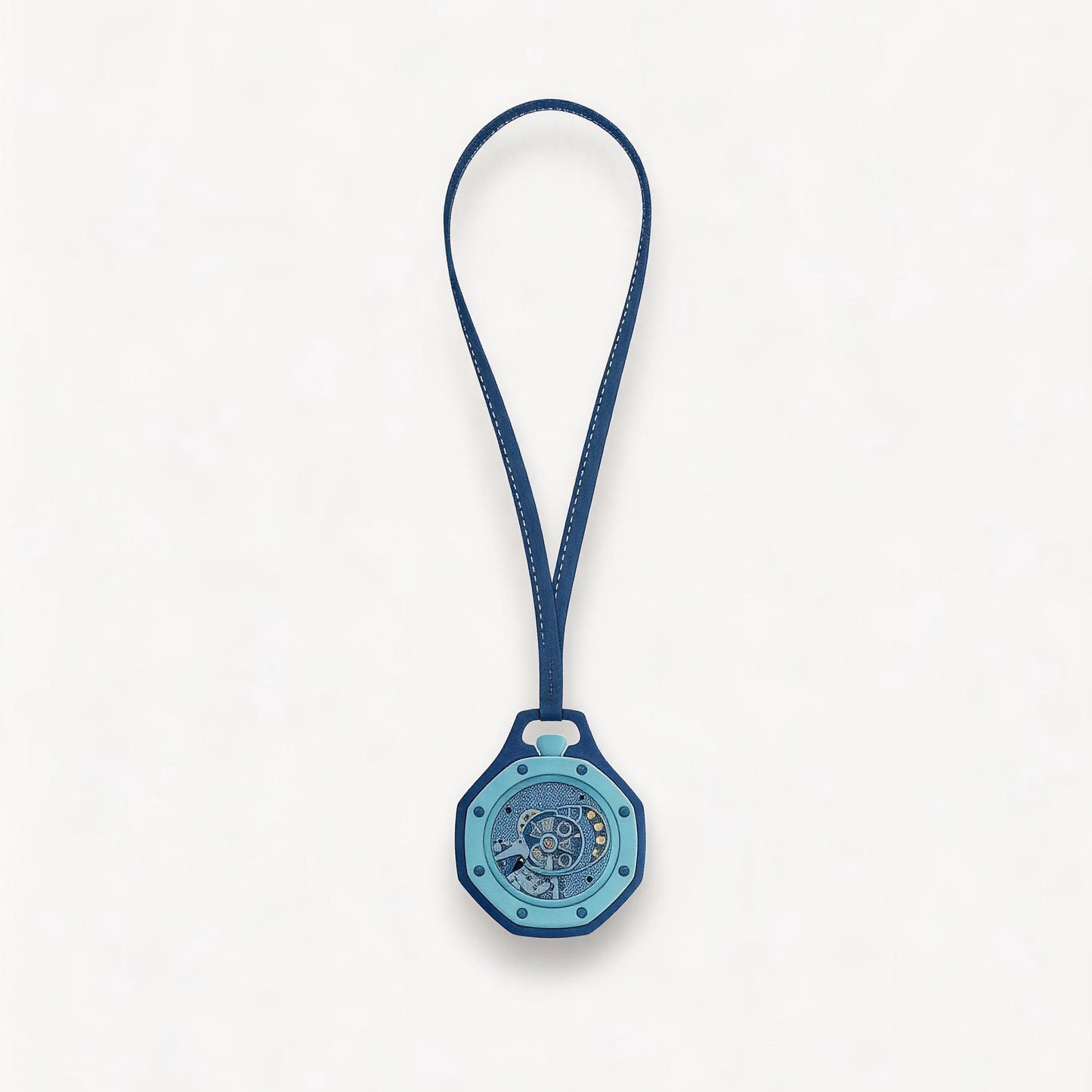 Pocket Watch with Waffle Texture Dial