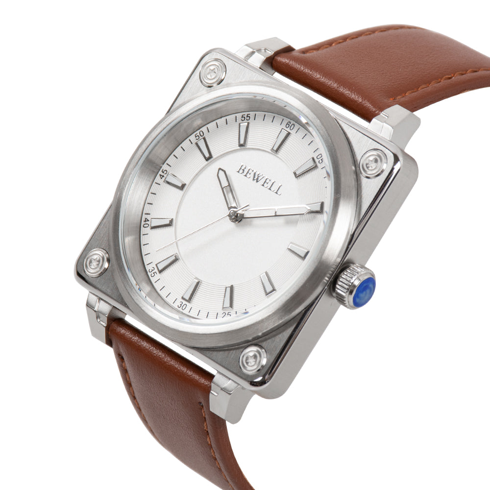 Square Minimalist Quartz Watch in Stainless Steel