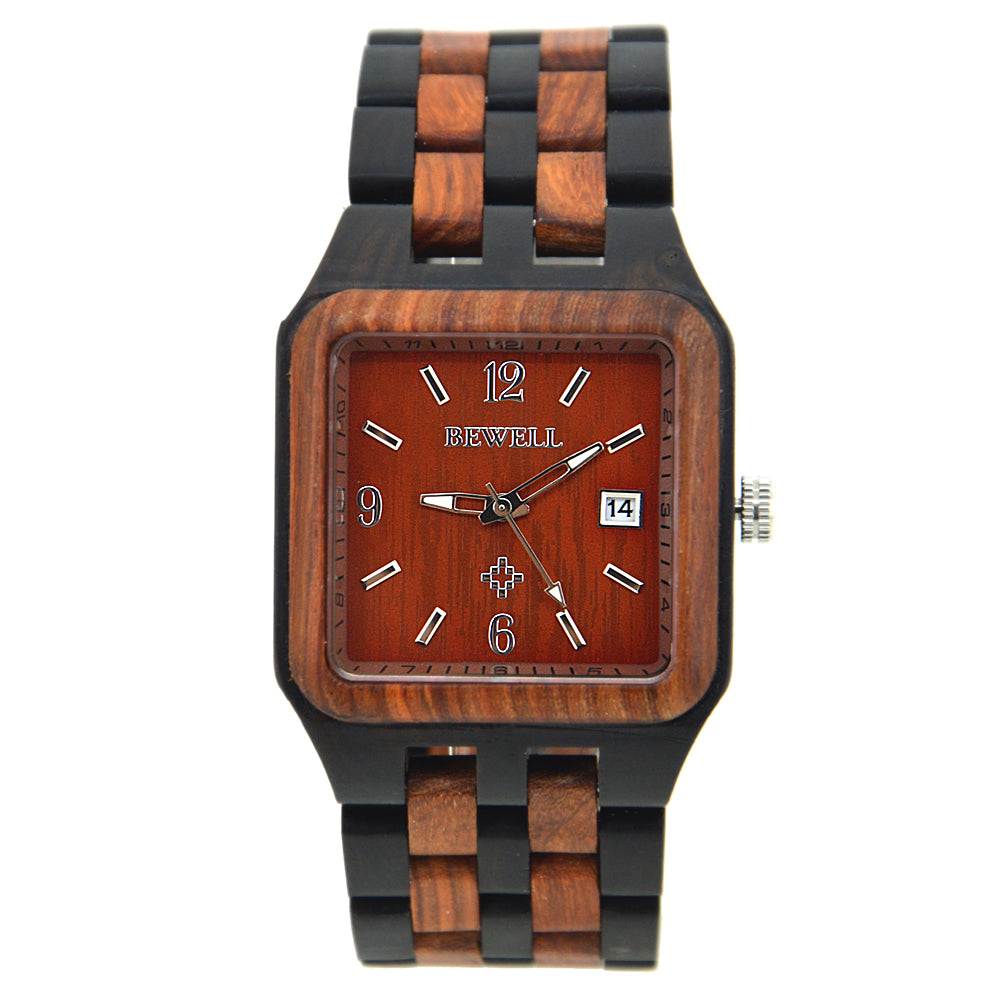 Square Solid Wood Watch