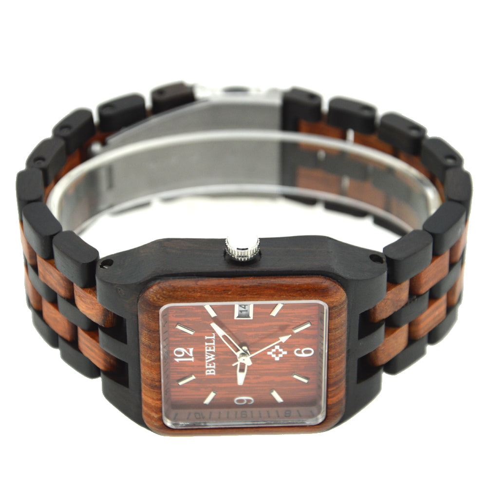 Square Solid Wood Watch