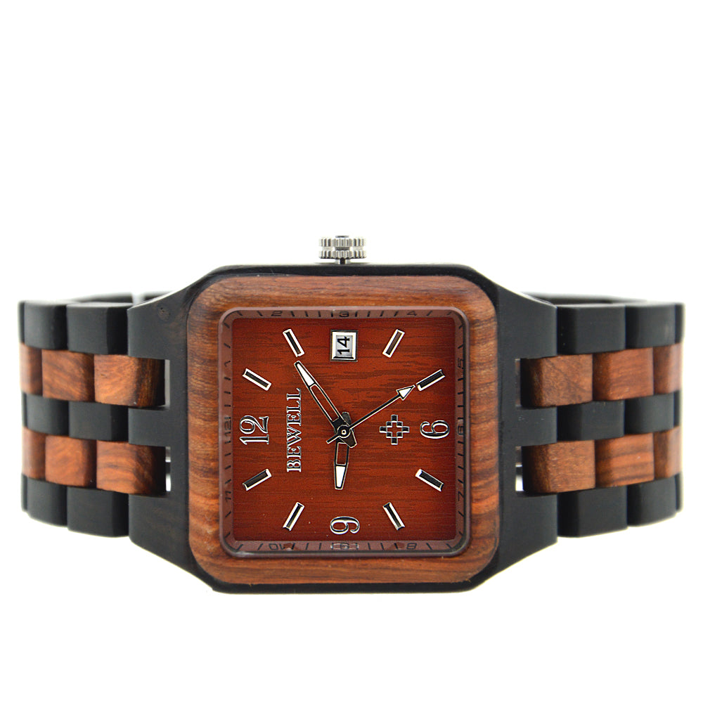 Square Solid Wood Watch