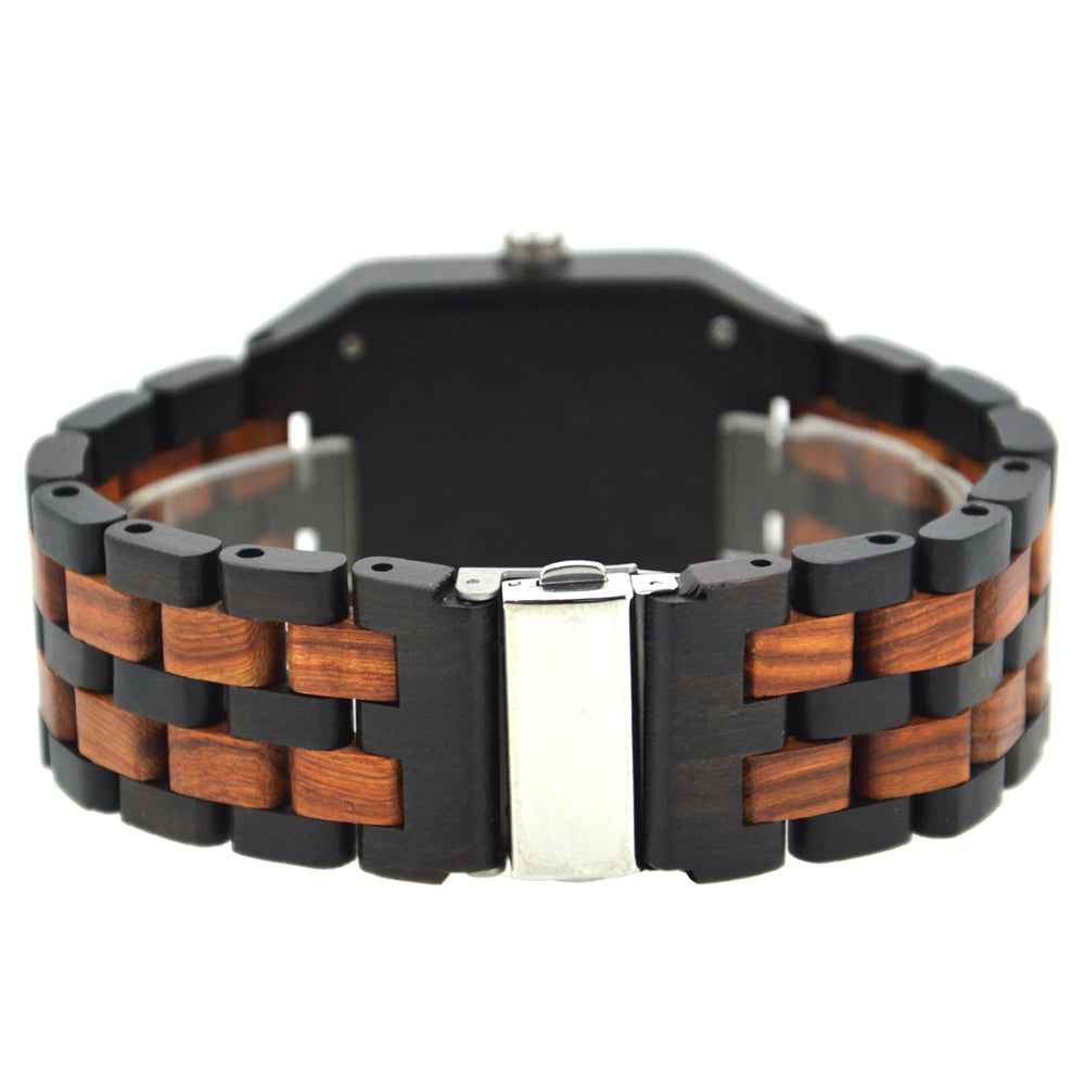 Square Solid Wood Watch