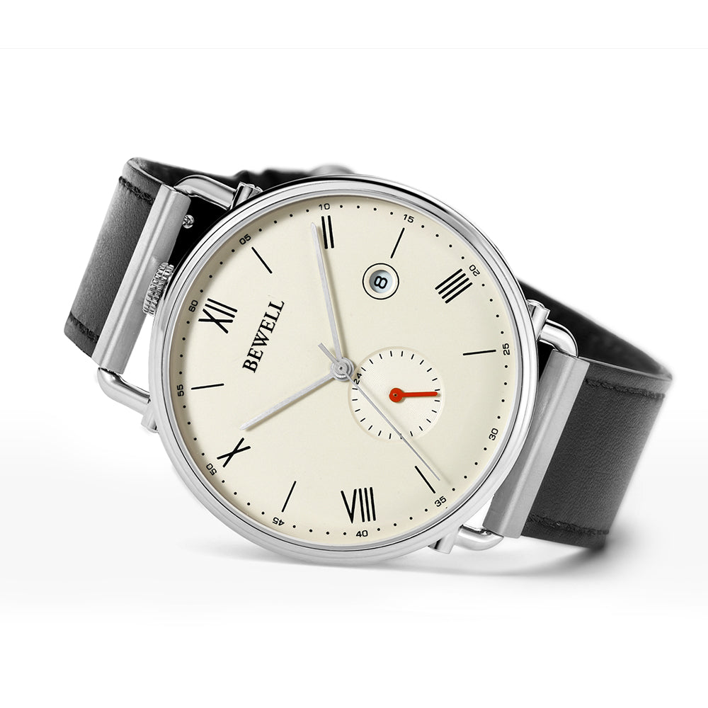 Minimalist Beige Stainless Steel Watch