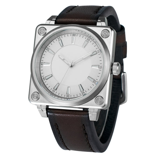 Square Minimalist Quartz Stainless Steel Watch
