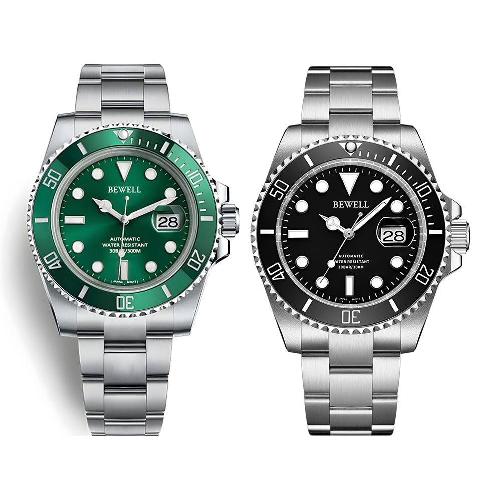 Clamshell Case Rotating Bezel Stainless Steel Dive Watch
