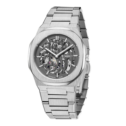 Skeleton Dial and 316L Stainless Steel Case Mechanical Watch