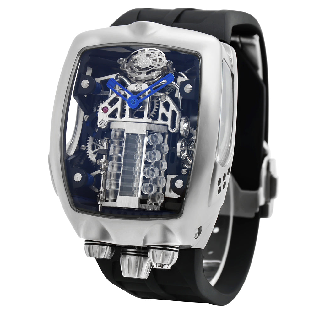 Skeleton Engine-Inspired Watch