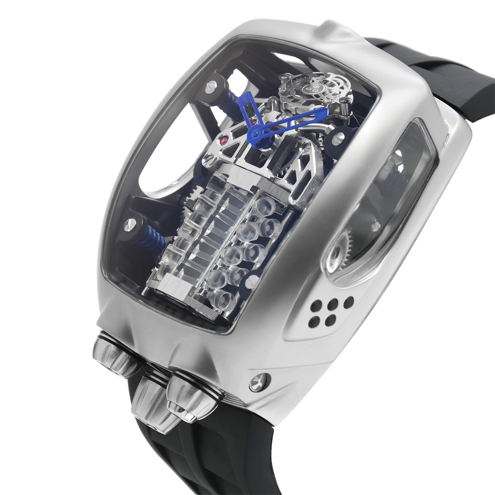Skeleton Engine-Inspired Watch