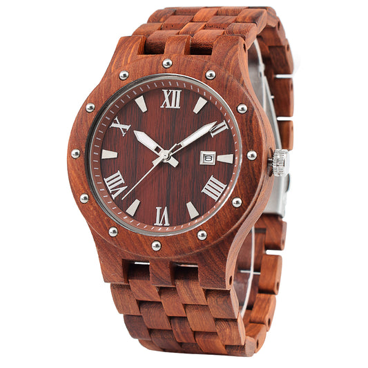 Riveted Multi-Function Wooden Watch